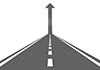 Up arrow ｜ Concrete road ―― 3D illustration ｜ Free material ｜ Download