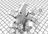 Destroy Blocks / Arrows / Rise ―― 3D Illustrations ｜ Free Materials ｜ Download