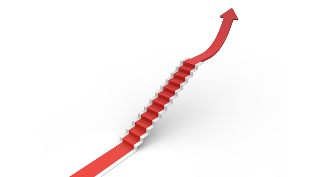 Bent Arrows ｜ Stairs ｜ Red-Illustration / 3D Rendering / Free / Download / Photo / 3DCG