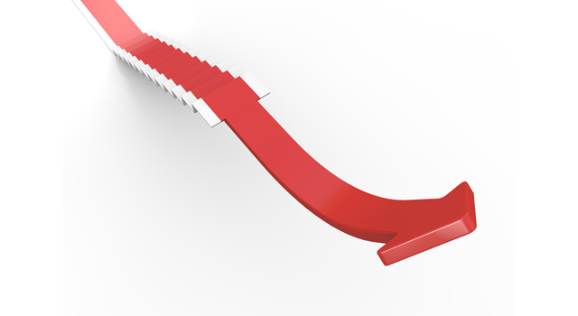 Warped Arrow / Red / Stairs-Illustration / 3D Rendering / Free / Download / Photo / 3DCG