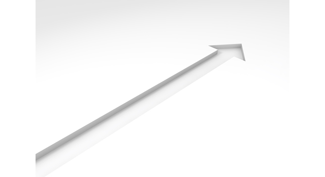 Straight Line / Arrow / White-Illustration / 3D Rendering / Free / Download / Photo / 3DCG