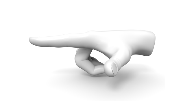 指を指す｜手｜方向 - イラスト / 3Dレンダリング / 無料 / ダウンロード / 写真 / 3DCG