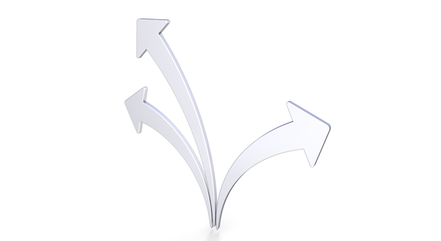 Divided into 3 / Arrow / Repulsion-Illustration / 3D Rendering / Free / Download / Photo / 3DCG