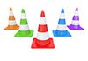 Triangle Cone --Rubber Cone --3D Illustration ｜ Free Material ｜ Download