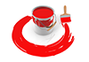 Red paint ―― 3D illustration ｜ Free material ｜ Download