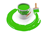 Green paint ―― 3D illustration ｜ Free material ｜ Download