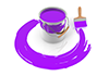 Purple paint ―― 3D illustration ｜ Free material ｜ Download
