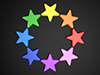 Shiny ｜ Stars ―― 3D Illustration ｜ Free Material ｜ Download