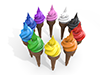 Ice cream ｜ Food ―― 3D illustration ｜ Free material ｜ Download