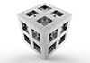 Reflection ｜ Cube ｜ Silver ―― 3D Illustration ｜ Free Material ｜ Download