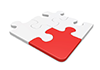 Puzzle ｜ Red ｜ White ―― 3D Illustration ｜ Free Material ｜ Download