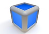 Blue ｜ Silver ｜ Cube ―― 3D Illustration ｜ Free Material ｜ Download