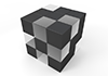 Black ｜ Cube ―― 3D Illustration ｜ Free Material ｜ Download