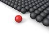 Red ball ｜ Black ball ―― 3D illustration ｜ Free material ｜ Download